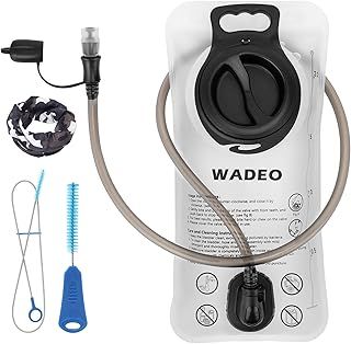 WADEO Hydration Bladder 2L, Leak Proof Water Bladder with Clean Brush & Face Cover Scarf, BPA Free, Bladder Pack for Biking, Hiking, Running, Camping & Climbing