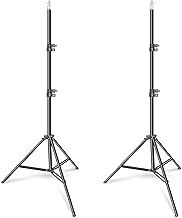 EMART Photography Light Stand 7 Ft(2.1m),1/4" Screw Portable Studio Lighting Tripod with 2 Pack Aluminum Lightingstands for Ring Lights/Flash/Softbox/Portrait/Podcast