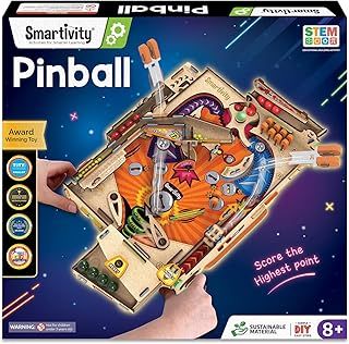Smartivity Pinball Machine STEM DIY Fun Toy, Educational & Construction based Activity Game Kit for Kids 8 to 14, Best Gift for Boys & Girls, Learn Science Engineering Project