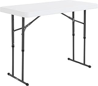 LIFETIME 4 ft (1.22 m) Commercial Adjustable Height Folding Table - White
