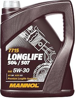 Mannol 5 Litre Legend Ultra 5W-30 Engine Oil 7715 ILSAC GF-6A Premium Bi-Synthetic PAO And Ester Technology, Yellow-brown