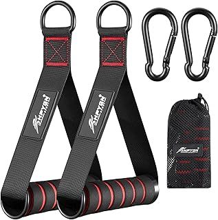 Resistance Bands Handle, Gym Handles For Fitness Workout Bands, Pilates, Yoga, Crossover Tricep Exercise, Strength Trainer, Gym Cable Attachments with 2 Heavy Duty Carabiner Hooks