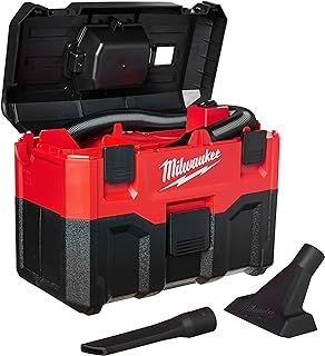 Milwaukee 0880-20, Cordless Lithium-Ion Wet/Dry Vacuum Cleaner, Red, 0 W, 2 gallons, 82 Decibeles