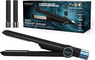 REVAMP iGen Cordless Ceramic Hair Straightener - Cordless Hair Straighteners, Battery Powered Travel Straightener with Flight Safe Mode, Portable Straighteners for Straight, Curl & Wavy Styles