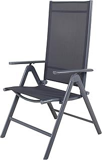 Chicreat 80557 Korfu Aluminium Folding Chair, Grey, 67 x 59 x 113cm