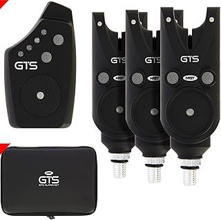 NGT GTS 3pc Wireless Carp Fishing Bite Alarms Adjustable Volume Tone Receiver