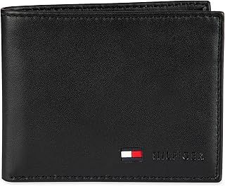 Tommy Hilfiger mensLeather Passcase Wallet Wallet - Black - One size