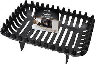 JVL Arden 16-Inch Fireside Accessory Log Coal Grate, Cast-Iron, Black, 37 x 27 x 16 cm
