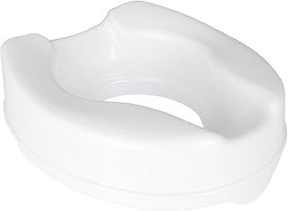 Homecraft Raised Toilet Seat 4 Inch (10 cm) – Toilet Riser for Elderly, Disabled and Post Surgery Recovery – Lightweight, Hygienic Bathroom Aid – Fits Standard Toilets – 190 kg Capacity, White