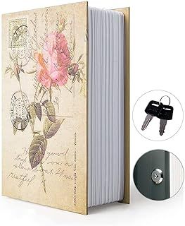 Diversion Storage Box, Dictionary Secret Safe Can Stash Secret Book Safe Security Locker with Key, Portable Cash Jewelry Case Lockable Book Safe for Traveling