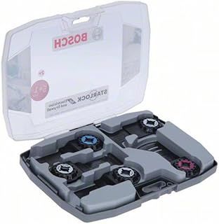 Bosch Professional 6 pcs Starlock Plunge-Cutting Blade Set for Electricians and Drywall (Wood, Metal, Multi Material, Accessories for Multi-Tool)