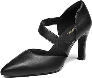 DREAM PAIRS Women's High Heels Pumps Dress Closed Pointed Toe Comfortable D'Orsay Pumps Shoes for Wedding Dancing SDPU2350W