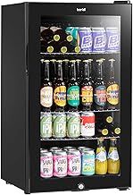 Baridi 85L Under Counter Drinks/Beer & Wine Cooler Fridge with Light, Black - DH13