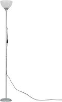 MiniSun | Modern Silver Uplighter Floor Lamp with a White Shade | Floor Lamps & Torchieres, Home Décor & Improvement Essential