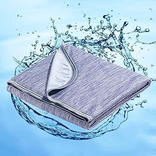 Marchpower Cooling Blanket, Arc-chill 3.0 Cooling Fiber Summer Blankets, Q-Max>0.5 Double-sided Lightweight Cool Blanket for Night Sweats Adult Kids Hot Sleeper, Breathable & Comfort, 150x200cm, Blue