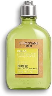 L'OCCITANE Homme Eau de Cedrat 2 in 1 Shampoo & Shower Gel 250 ml | Zesty & Fresh Scent | Vegan & 99% Readily Biodegradable | Luxury & Clean Beauty Men's Hair & Body Wash for All Hair & Skin Types
