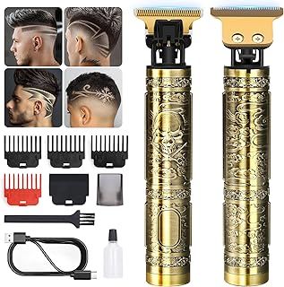 Hair Clippers for Men, Rechargeable Beard Trimmer with 4 Limit Combs, Grooming Kit for Barbers Haircut, USB Type-C Charging, Professional Shaver Gifts
