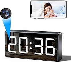 4K HD Spy Camera WiFi Hidden Camera Clock with 170 Wide Angle Wireless Home Office Security Indoor Camera Secret Camera Nanny Spy Cam Surveillance Camera with App Control Night Vision Motion Detection