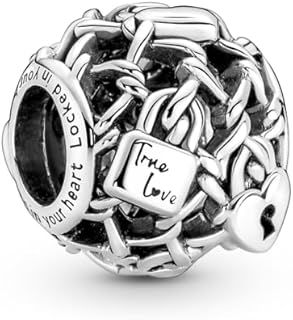 Pandora Moments Padlock and key sterling silver charms