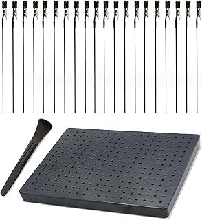 Spray Paint Clamps,Airbrush Kit for Model Painting, Model Making Tool, Painting Stand Base and 20 Pcs Alligator Clip Holder Stand for Hobby (20 * 15cm Black)
