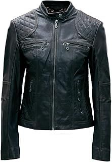 Ladies Real Leather Biker jacket