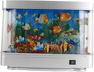 Aquarium Mood Lamp Night Light,Motion Lamp Views Moving Decoration Artificial Tropical Decorative for Home Holidays Kids
