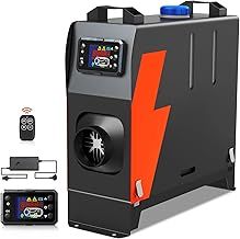 8KW Diesel Heater with Adapter, LCD Control Panel and Remote Controller, 12V Portable Diesel Air Heater, 240V 110V AC & 12V 24V DC Parking Diesel Heaters for Car, Truck, RV, Campers