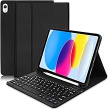 Lachesis iPad 10th/(A16) 11th Generation Case with Keyboard 10.9 inch 2022/11 inch 2025 - Wireless Detachable Folio Keyboard Case for iPad 11/10 Gen -Black