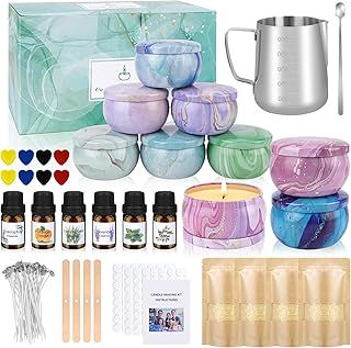 LFENYIGI Candle Making Kit, Make Your Own Candles, Candle Making Supplies for Beginners with Beeswax, Wicks, Candle Tins, and More, Arts and Crafts for Adults Christmas DIY Gift for Kid and Adults