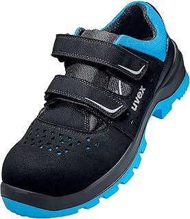 Uvex Men 2 xenova 9553245 ESD Safety Sandals S1P Size: 45, 1 Pair, Blue Black, 11 UK