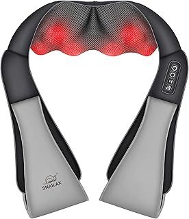 Shiatsu Back Neck and Shoulder Massager with Heat - Deep Kneading Pillow Massager for Neck Shoulder Lower Back Foot Muscle Pain Relief, Electric Body Massager for Car,Home,Office use