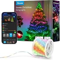 Govee Christmas String Lights, Christmas Decorations Indoor, 20M RGBIC Indoor Lights with 200 LED Lights, App Control with 125+ Dynamic Scene Modes, IP65 Waterproof, Sync with Music, Alexa Compability