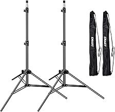EMART Light Stands 7ft (2.1m) Aluminum Photography Tripod Stand 2 Pack with Case, Portable Photo Studio Support for Softbox, Umbrella, Video Shooting, Speedlight, Flash