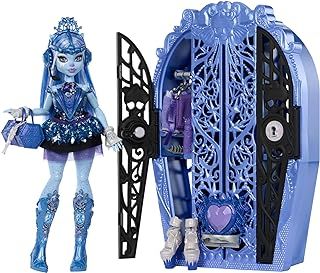Monster High Skulltimate Secrets Doll & Accessories Set, Monster Mysteries Abbey Bominable with Dress-Up Closet & 19+ Surprises including Clothes, HXH87