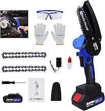 Cordless Electric Chainsaw Battery Saw Cutter for Cutting Tree Wood Branches DIY