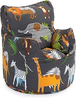 Kids Toddler Armchair | Comfy Children Furniture | Soft Child Safe Seat Playroom Sofa | Ergonomically Designed Bean Bag Chair | Polyester, Cotton | Lightweight (Africa)