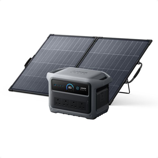 Anker SOLIX C1000 Gen 2, 2000W 1024Wh Power Station with 200W Solar Panel