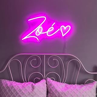 Custom Neon Signs, Haisic Personalised LED Name Letters Light Sign Wall Decor, Dimmable USB/Remote/RGB Customised Neon Light Sign for Bedroom Wedding Shop Business Event BirthdayDecor Gift-(10-60inch)