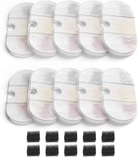 SAMANIJA 10-Pack Water Filters, Compatible with PETLIBRO BPA-Free Capsule Pet Water Fountain, 71oz/2.1L Cat Water Fountain Dog Water Dispenser