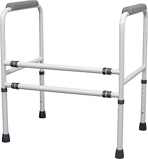 Aidapt Free Standing Support Toilet Safety Frame with Adjustment for Height and Width with Non Slip Feet Flat Pack