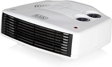 Black+Decker BXSH37006GB Fan Heater with Climate Control, 3kW, White