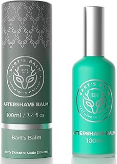 BART'S BALM Aftershave Balm 100ml Handmade–Sandalwood Oil After shave Balm Men -Argan Oil - Sensitive Post Shave Balm Men