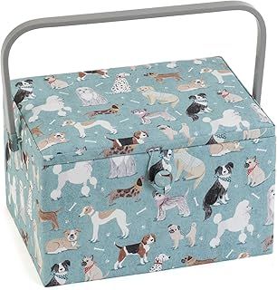 Hobby Gift Large Sewing Craft Hobby Storage Box, Dogs