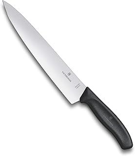 Victorinox Swiss Classic, Carving Knife, Extra Sharp Blade, Straight Edge, 22 cm, Plastic Handle, Stainless Steel, Black