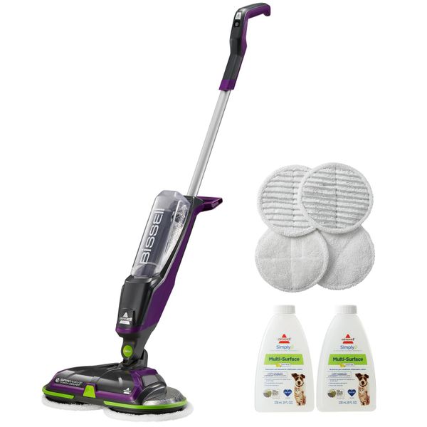 BISSELL Spinwave Cordless Pet Spin Mop, 18V Hard Floor Cleaner, 23157