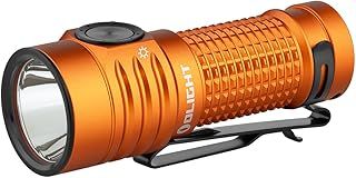 OLIGHT BatonTurbo 510 Meters Long-Range Pocket EDC Torch 1,000 Lumens Powered by Rechargeable Battery or Optional Power Sources Small LED Flashlight for Outdoors, Indoors and Emergency (Orange)