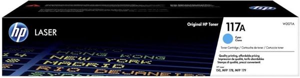 HP W2071A 117A Original Laser Toner Cartridge, Cyan, Single Pack