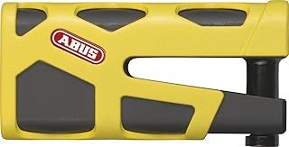 ABUS Granit Sledg 77 yellow brake disc lock - Motorcycle lock with secure XPlus cylinder and reminder cable - security level 17 - Yellow