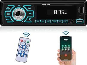 Single DIN Car Stereo With Bluetooth 1 Din Car Radio Support Bluetooth Handsfree Call/FM/USB/TF Card/AUX in + Remote Control