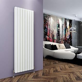 ELEGANT 1800 x 608 mm Vertical Column Designer Radiator White Double Flat Panel Central Heating Radiators